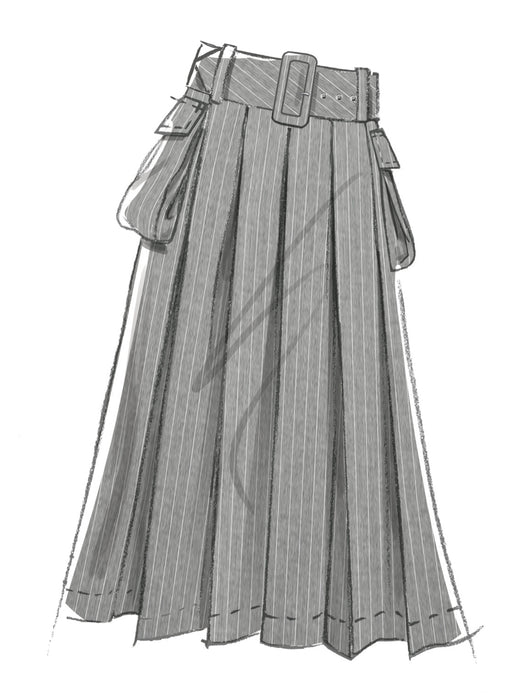 McCall's Sewing Pattern 8584 Pleated Skirt in two lengths from Jaycotts Sewing Supplies