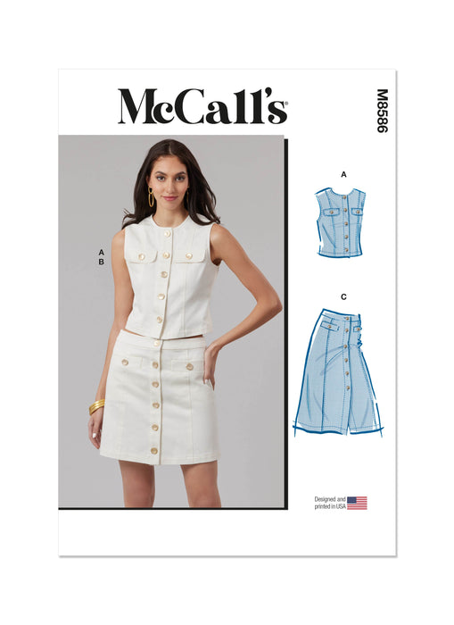 McCall's Sewing Pattern 8586 Top and Skirt in Two Lengths from Jaycotts Sewing Supplies