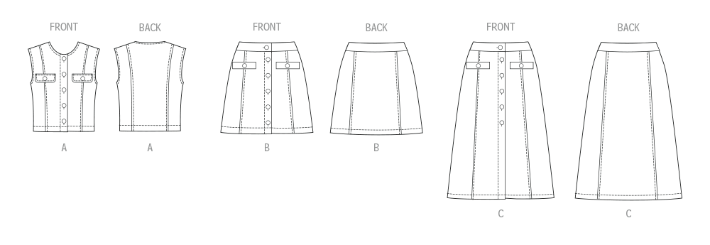 McCall's Sewing Pattern 8586 Top and Skirt in Two Lengths from Jaycotts Sewing Supplies