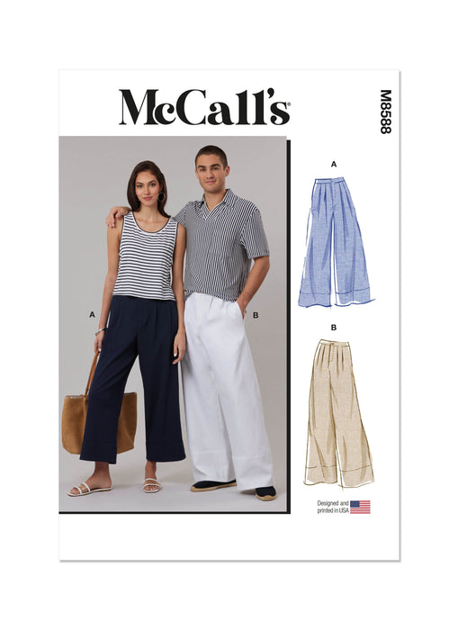 McCall's Sewing Pattern 8588 Unisex Pants in Two Lengths from Jaycotts Sewing Supplies