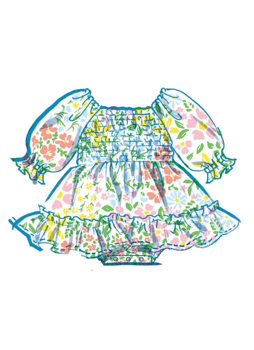 McCall's Sewing Pattern 8591 Babies' Romper, Dresses and Headband from Jaycotts Sewing Supplies