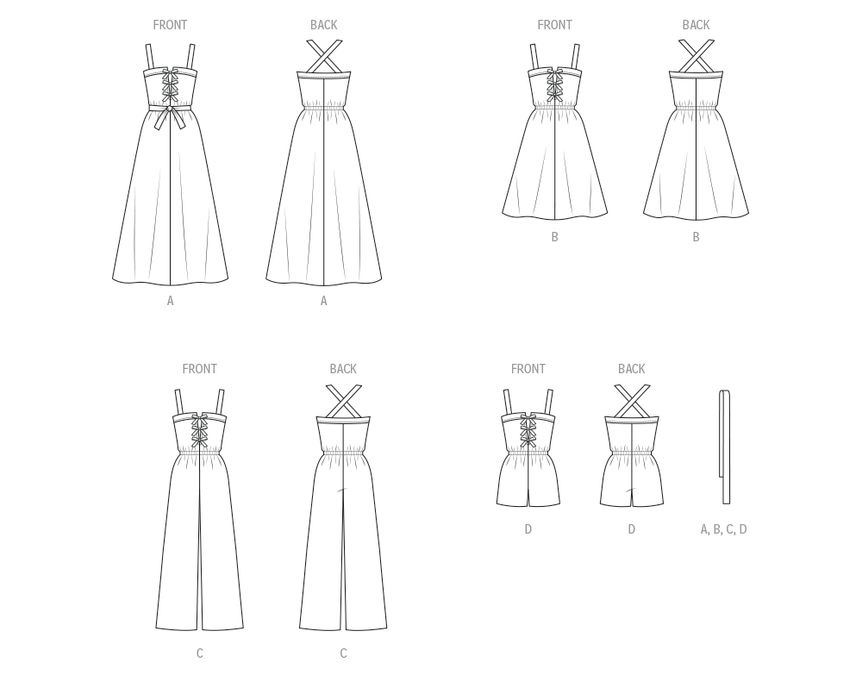 McCall's Sewing Pattern 8596 1970's Dresses or Jumper and Jumpsuit from Jaycotts Sewing Supplies