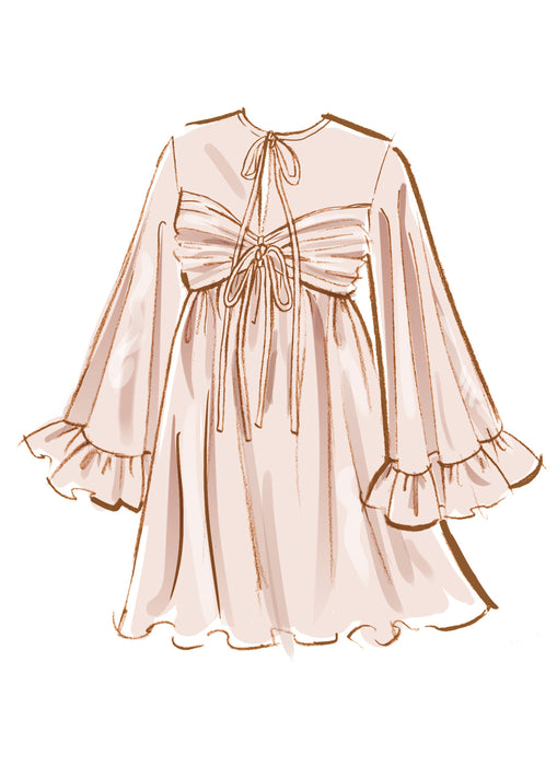 McCall's sewing pattern 8602 Babydoll Dress with Sleeve Variations from Jaycotts Sewing Supplies
