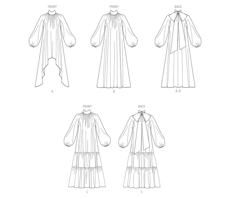 McCall's sewing pattern 8603  loose-fitting flared dress from Jaycotts Sewing Supplies