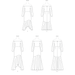 McCall's sewing pattern 8605 off-the-shoulder trumpet dress from Jaycotts Sewing Supplies
