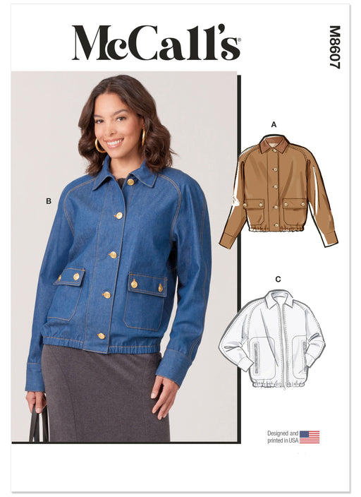 McCall's sewing pattern 8607 Blouson Jackets from Jaycotts Sewing Supplies
