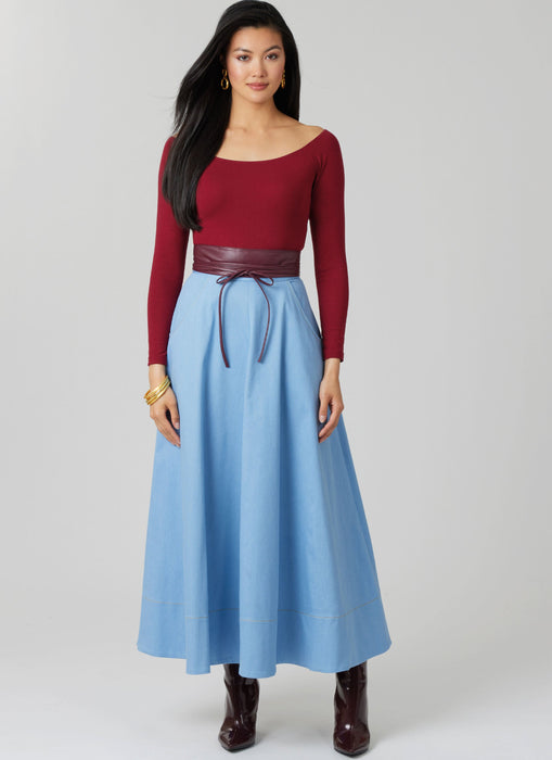 McCall's sewing pattern 8609 Flared Skirt in Three Lengths from Jaycotts Sewing Supplies
