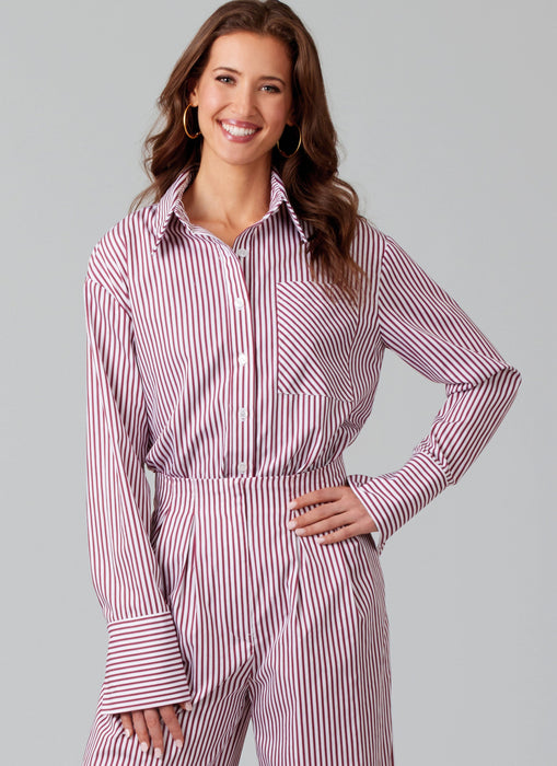 McCall's sewing pattern 8611 Women's Shirt, Shorts and Trousers from Jaycotts Sewing Supplies