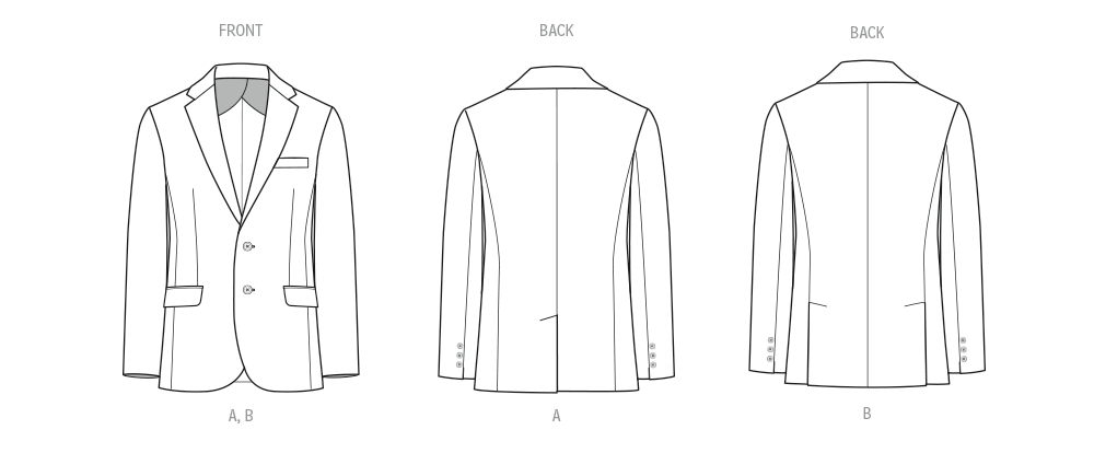 McCall's sewing pattern 8614 Unisex Blazer from Jaycotts Sewing Supplies