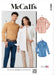 McCall's sewing pattern 8615 Unisex Casual button front Shirts from Jaycotts Sewing Supplies
