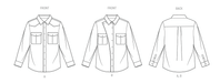 McCall's sewing pattern 8615 Unisex Casual button front Shirts from Jaycotts Sewing Supplies