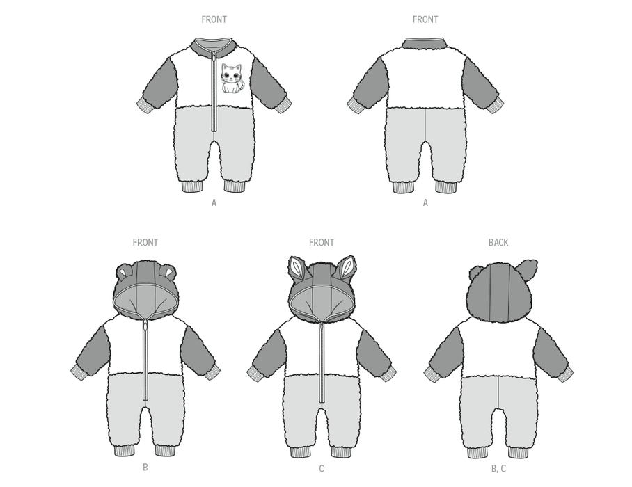 McCall's sewing pattern 8617 Babies' Jumpsuits from Jaycotts Sewing Supplies
