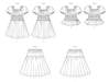 McCall's sewing pattern 8619 Girls' Ruched Dress, Top and Skirt from Jaycotts Sewing Supplies