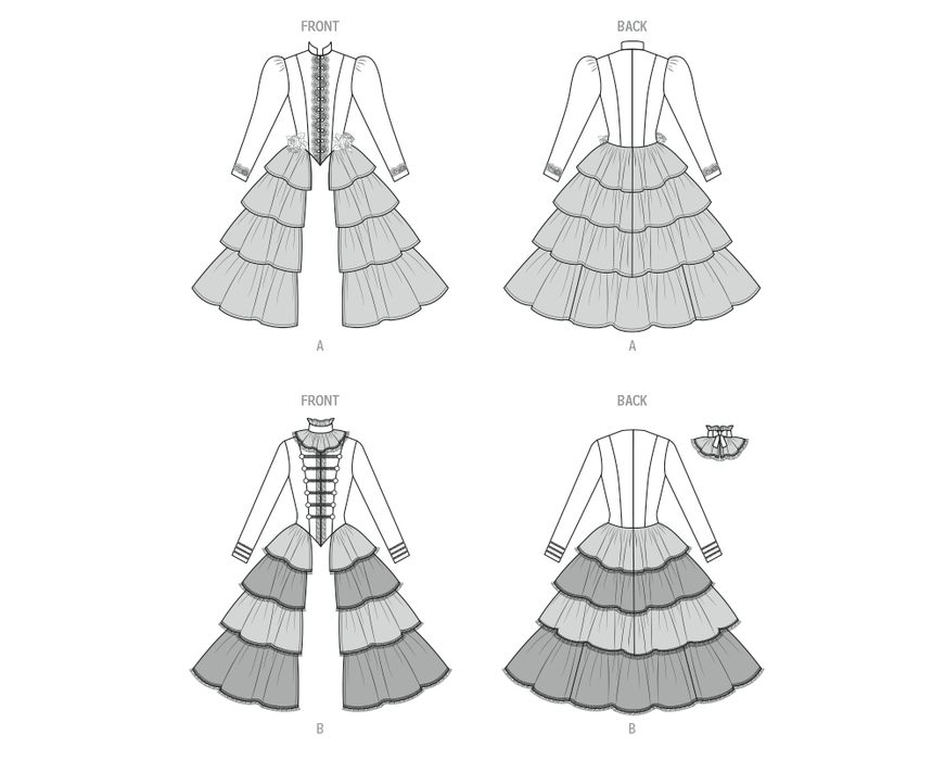 McCall's sewing pattern 8623 Victorian themed Costume from Jaycotts Sewing Supplies