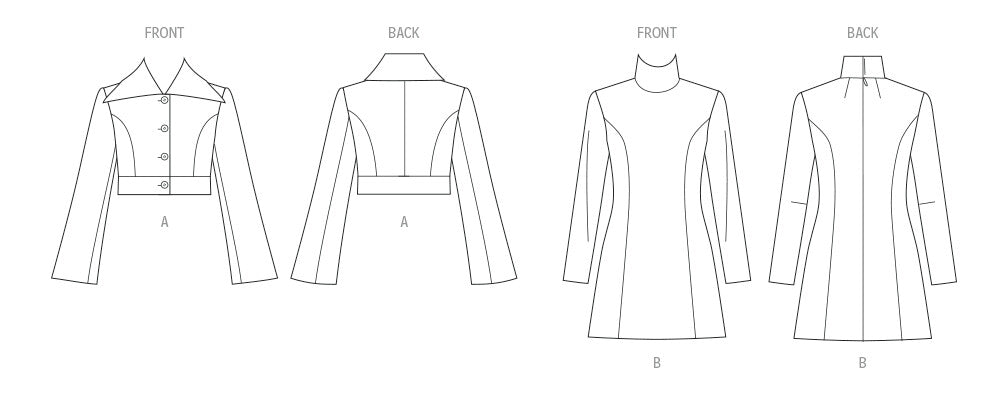 McCall's sewing pattern 8626 Misses' Cropped Jacket and Princess Seam Dress from Jaycotts Sewing Supplies