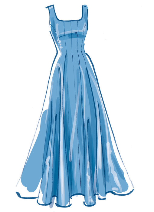 McCall's sewing pattern 8627 Misses' and Women's Special Occasion Dress in Two Lengths from Jaycotts Sewing Supplies