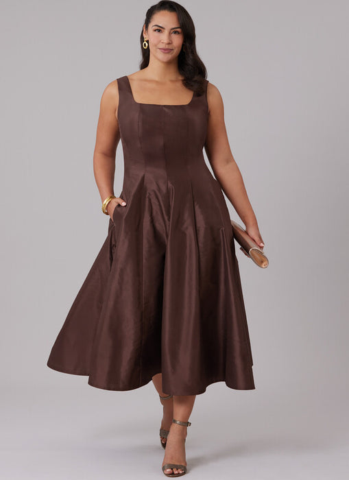 McCall's sewing pattern 8627 Misses' and Women's Special Occasion Dress in Two Lengths from Jaycotts Sewing Supplies
