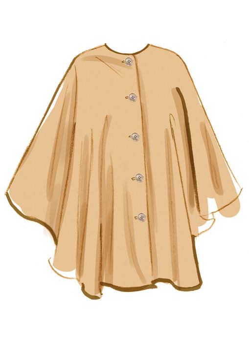 McCall's sewing pattern 8628 Misses' Cape in Two Lengths and Tie Belt from Jaycotts Sewing Supplies