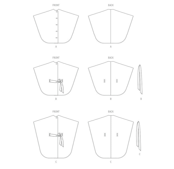 McCall's sewing pattern 8628 Misses' Cape in Two Lengths and Tie Belt from Jaycotts Sewing Supplies