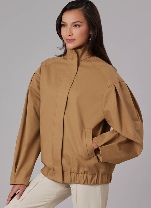 McCall's sewing pattern 8629 Misses' Blouson Jacket with Neckline Variations from Jaycotts Sewing Supplies