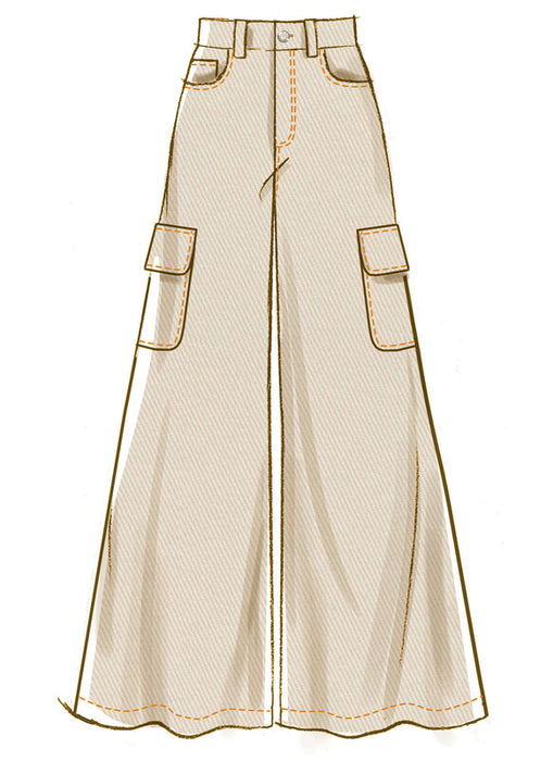 McCall's sewing pattern 8630 Misses' Wide Leg Jeans in Two Lengths from Jaycotts Sewing Supplies