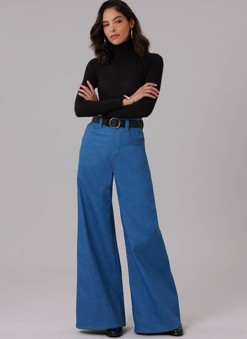 McCall's sewing pattern 8630 Misses' Wide Leg Jeans in Two Lengths from Jaycotts Sewing Supplies