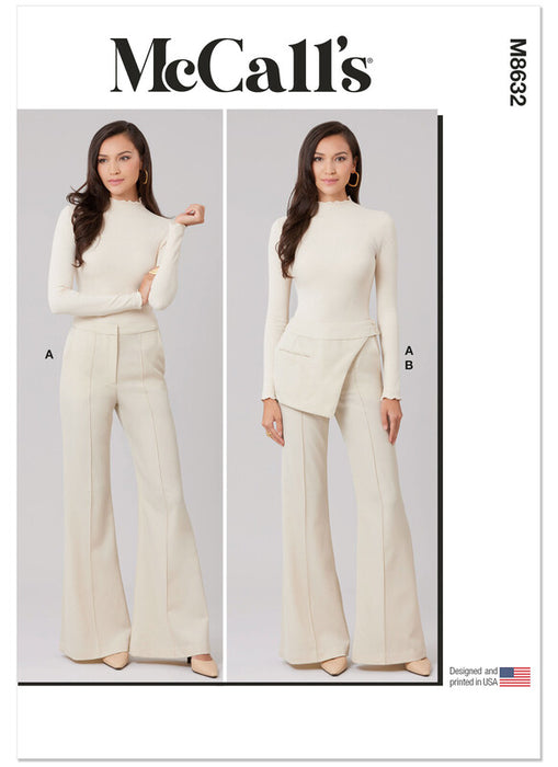 McCall's sewing pattern 8632 Misses' Flared Trousers from Jaycotts Sewing Supplies