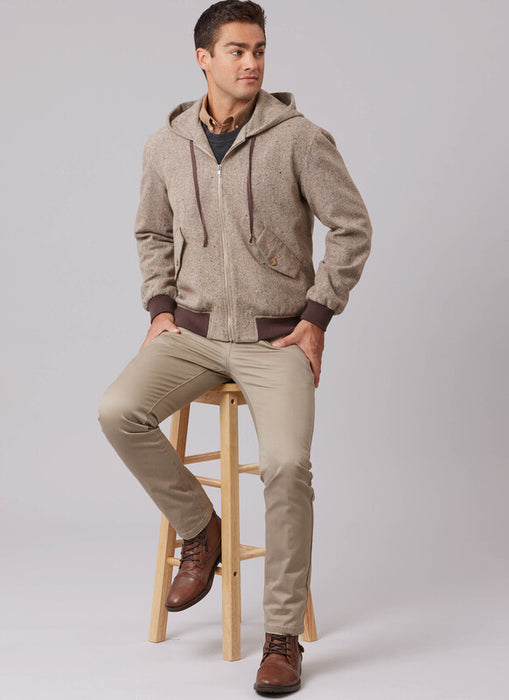 McCall's sewing pattern 8635 Unisex Bomber Jacket with or without Hood from Jaycotts Sewing Supplies
