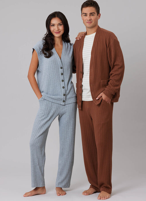 McCall's sewing pattern 8637 Unisex Knit Waistcoat, Cardigan and Pants from Jaycotts Sewing Supplies
