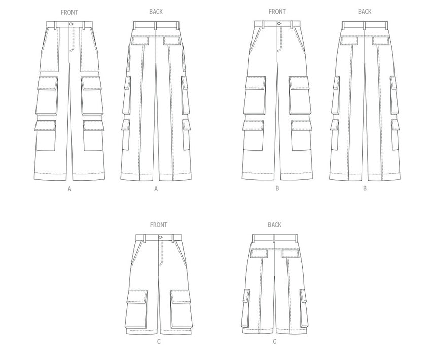 McCall's sewing pattern 8639 Men's Cargo Pants from Jaycotts Sewing Supplies