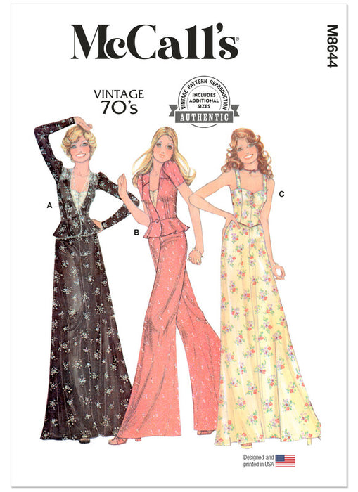 McCall's sewing pattern 8644 Misses' Jacket, Tops, Skirt and Pants from Jaycotts Sewing Supplies