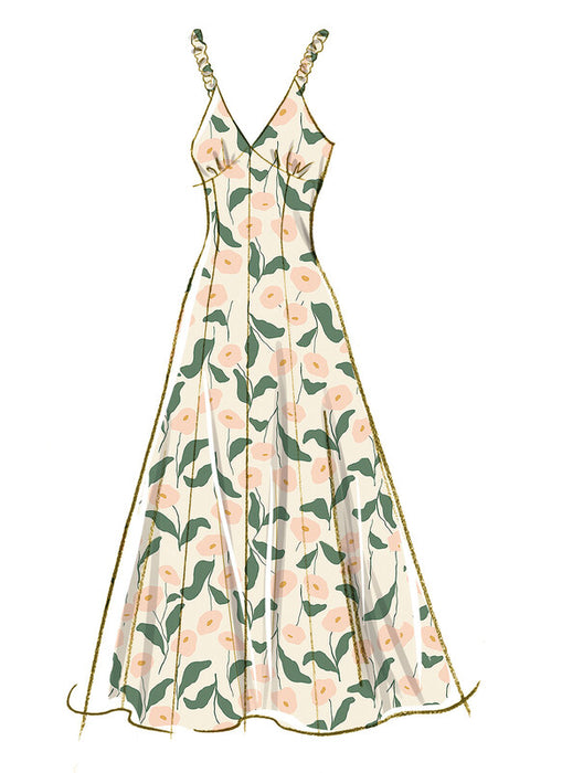 McCall's sewing pattern 8649 Misses' Midi Dress with Sleeve and Length Variations from Jaycotts Sewing Supplies