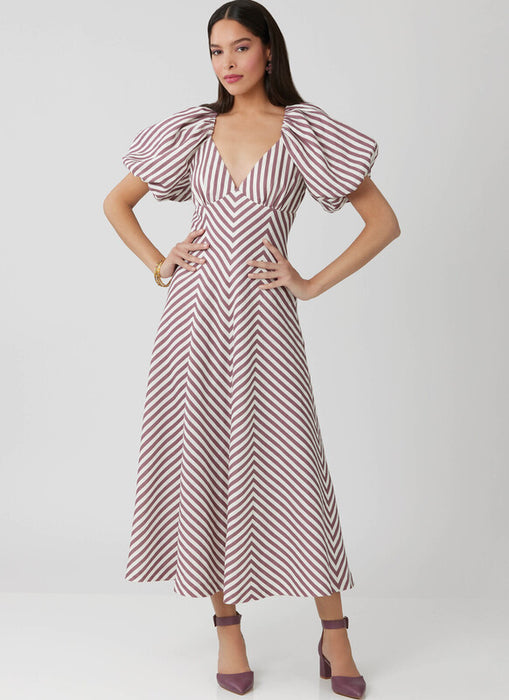 McCall's sewing pattern 8649 Misses' Midi Dress with Sleeve and Length Variations from Jaycotts Sewing Supplies