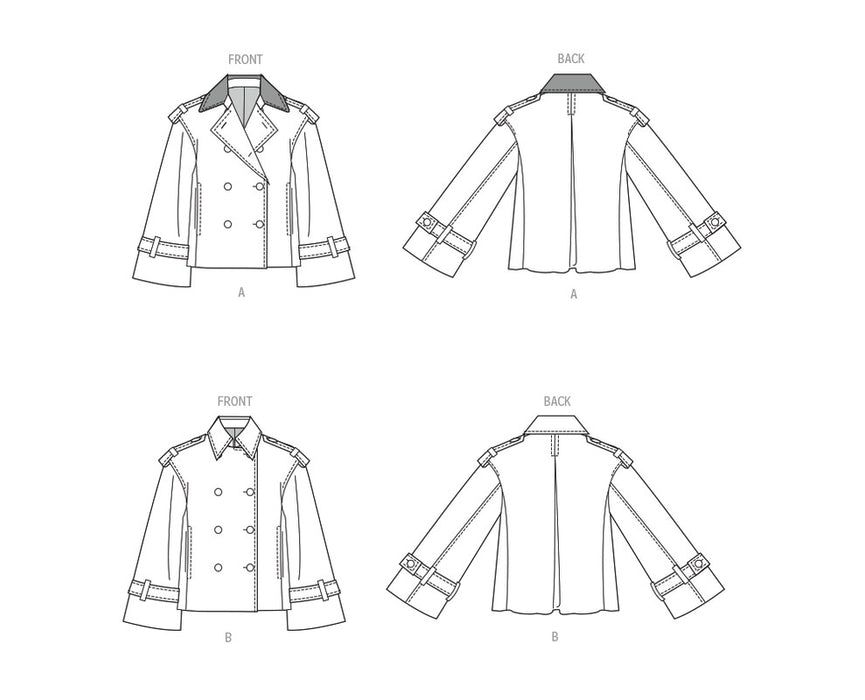 McCall's sewing pattern 8656 Misses' and Women's Trench Jacket from Jaycotts Sewing Supplies