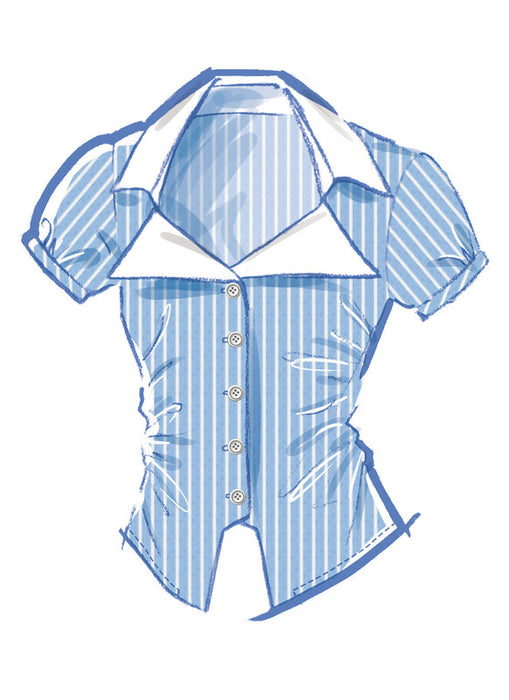 McCall's sewing pattern 8658 Misses' Woven Top with Sleeve Variations from Jaycotts Sewing Supplies