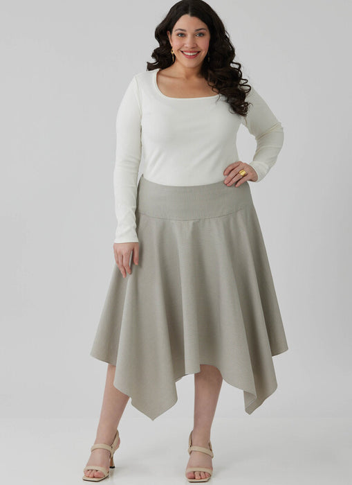 McCall's sewing pattern 8659 Misses' and Women's Handkerchief Hem Skirt and Tie Belt from Jaycotts Sewing Supplies