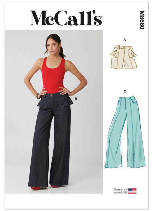 McCall's sewing pattern 8660 Misses' Shorts and Jeans from Jaycotts Sewing Supplies