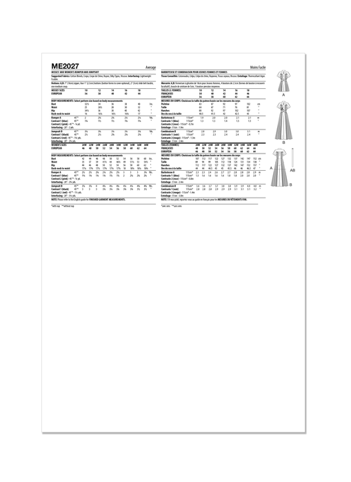 Know Me sewing pattern 2027 Misses' and Women's Romper and Jumpsuit from Jaycotts Sewing Supplies
