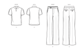 Know Me sewing pattern 2035 Men's Polo Shirt and Pants from Jaycotts Sewing Supplies