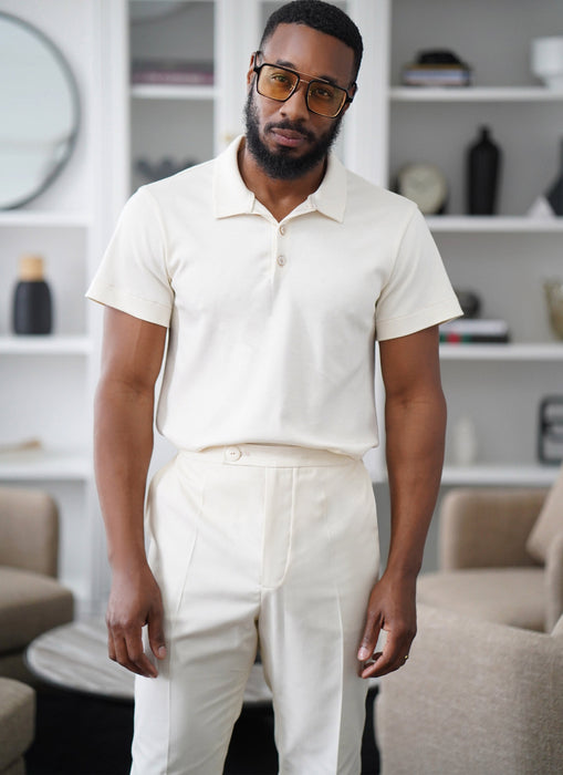 Know Me sewing pattern 2035 Men's Polo Shirt and Pants from Jaycotts Sewing Supplies