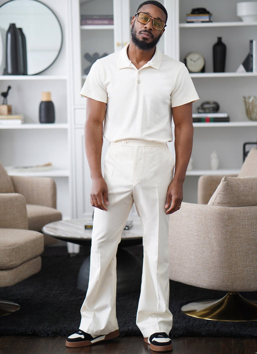 Know Me sewing pattern 2035 Men's Polo Shirt and Pants from Jaycotts Sewing Supplies
