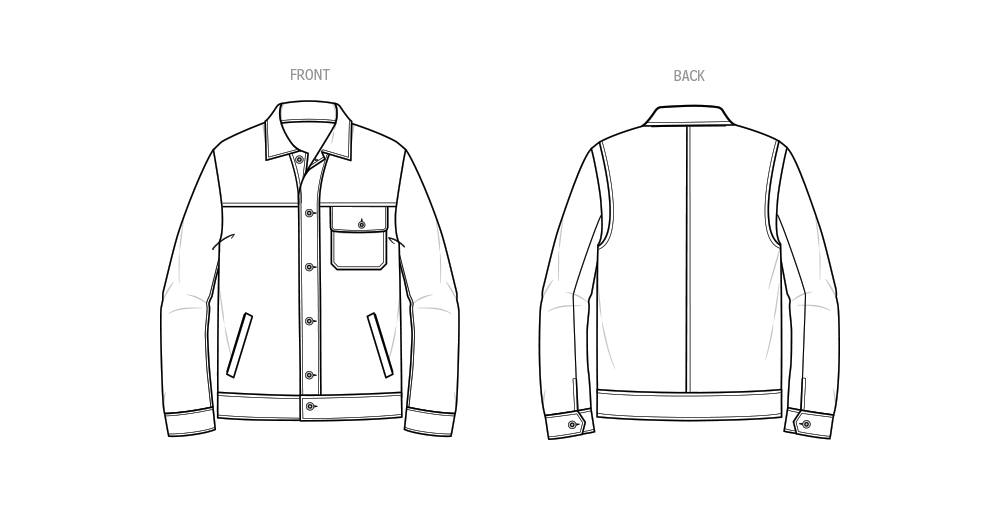 Know Me sewing pattern 2036 Men's Jacket from Jaycotts Sewing Supplies