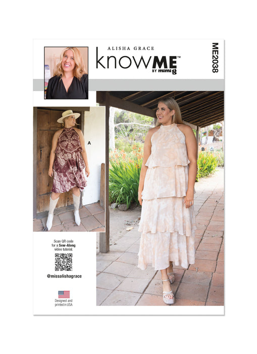 Know Me sewing pattern 2038 Dress In Two Lengths from Jaycotts Sewing Supplies