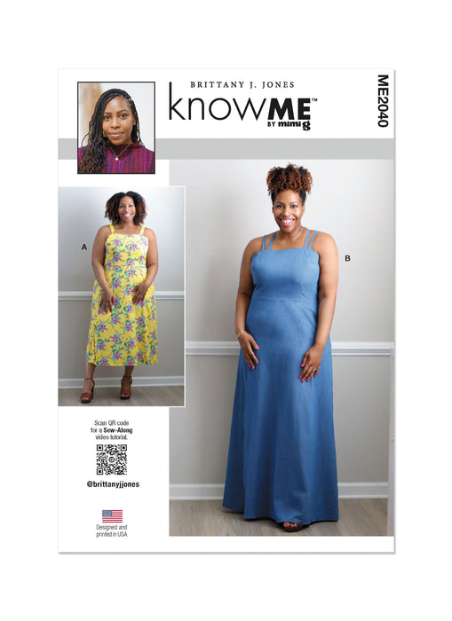 Know Me sewing pattern 2040 and Women's Strappy Dress from Jaycotts Sewing Supplies