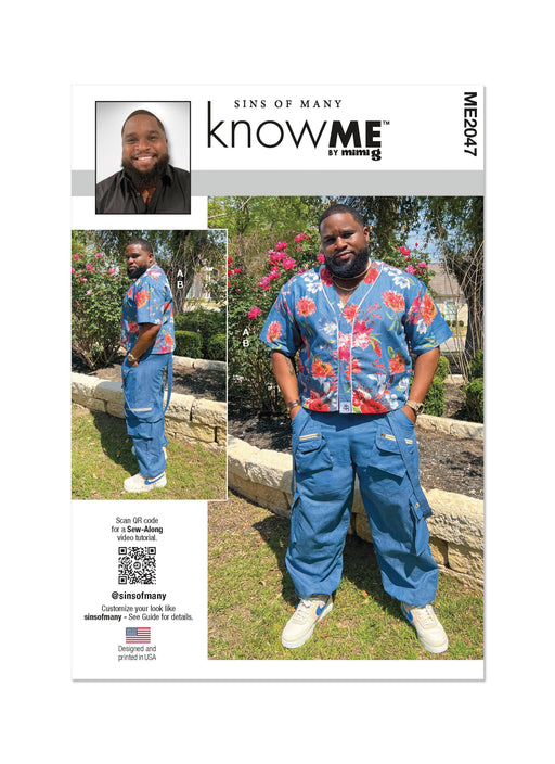 Know Me sewing pattern 2047 Men's Shirt and Jogger Pants from Jaycotts Sewing Supplies