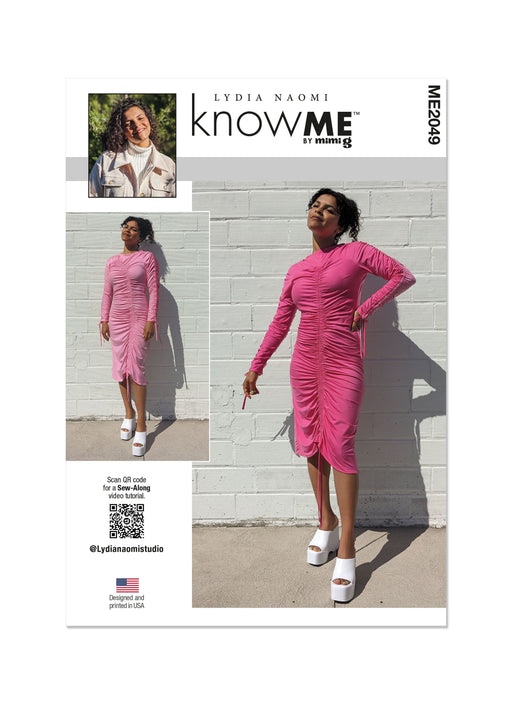 Know Me sewing pattern 2049 Reversible Knit Dress by Lydia Naomi from Jaycotts Sewing Supplies