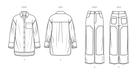 Know Me sewing pattern 2052  Shirt and Pants by Beaute' J'adore from Jaycotts Sewing Supplies