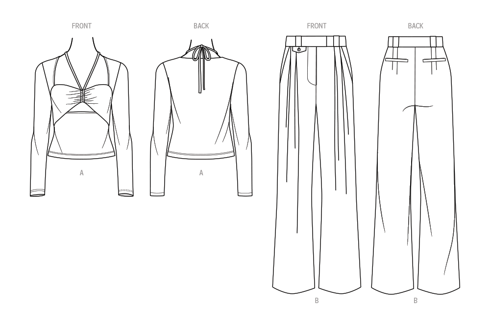 Know Me sewing pattern 2053  Pants and Knit Top by The Stitch Fitz from Jaycotts Sewing Supplies