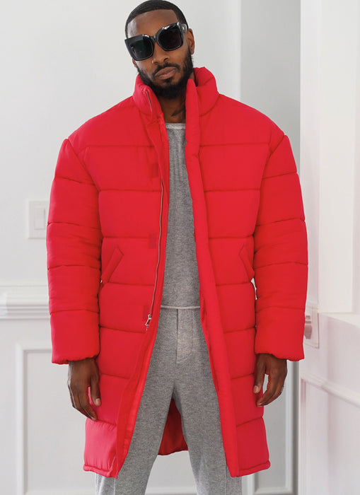 Know Me sewing pattern 2061 Men's Puffer Coat by Norris Dánta Ford from Jaycotts Sewing Supplies