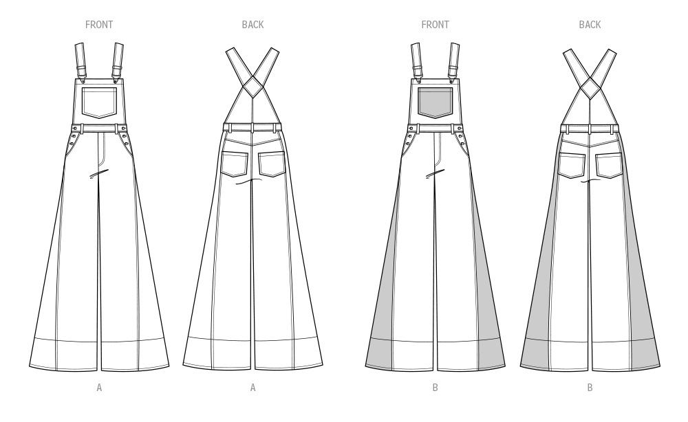 Know Me sewing pattern 2062 Misses' Overalls by Alisha Grace from Jaycotts Sewing Supplies